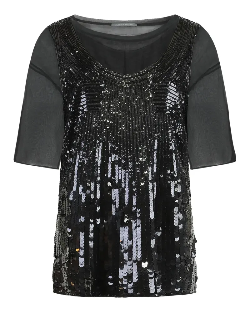 Alberta Ferretti sequin-embellished shirt - Schwarz Schwarz