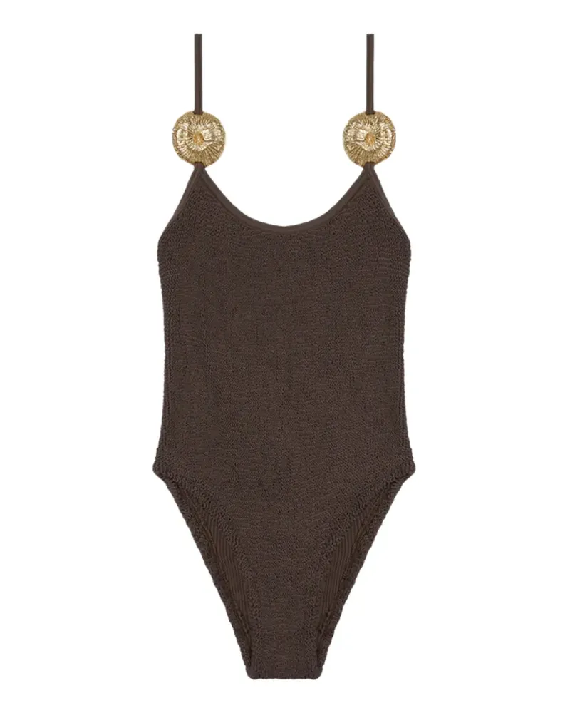 Reina Olga Circe crinkle-effect swimsuit - Braun Braun