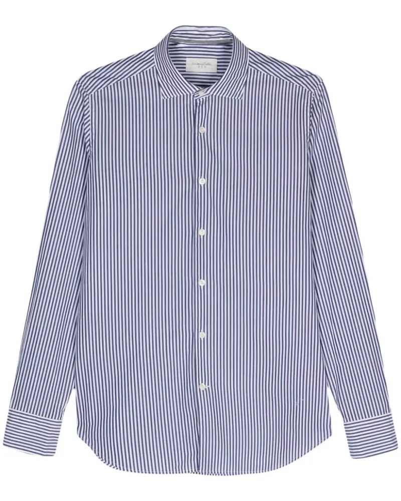 Tintoria Mattei Gestreiftes Hemd - Blau Blau