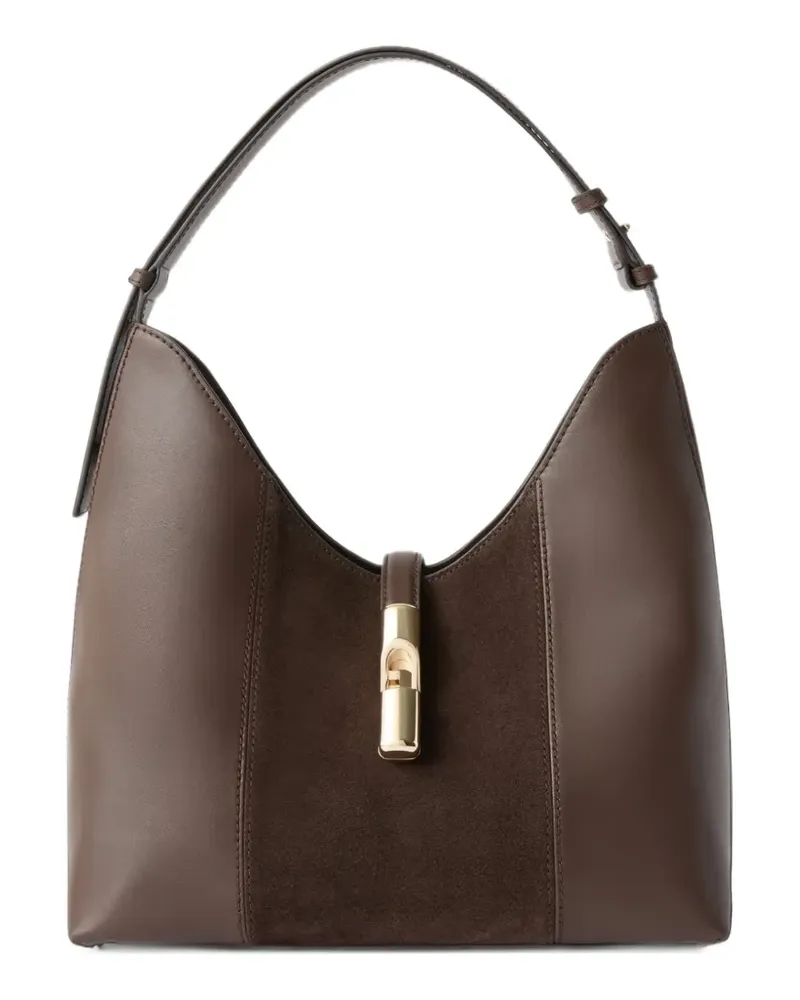Furla M Goccia Schultertasche - Braun Braun