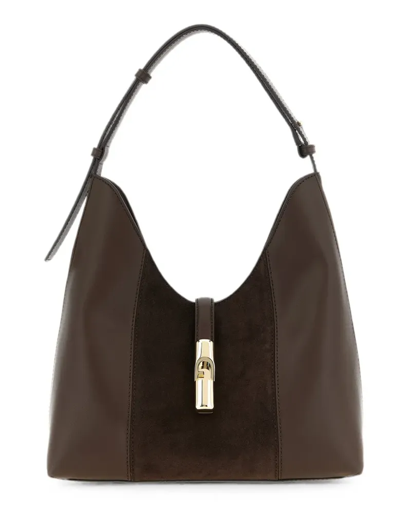 Furla M Goccia Schultertasche - Braun Braun