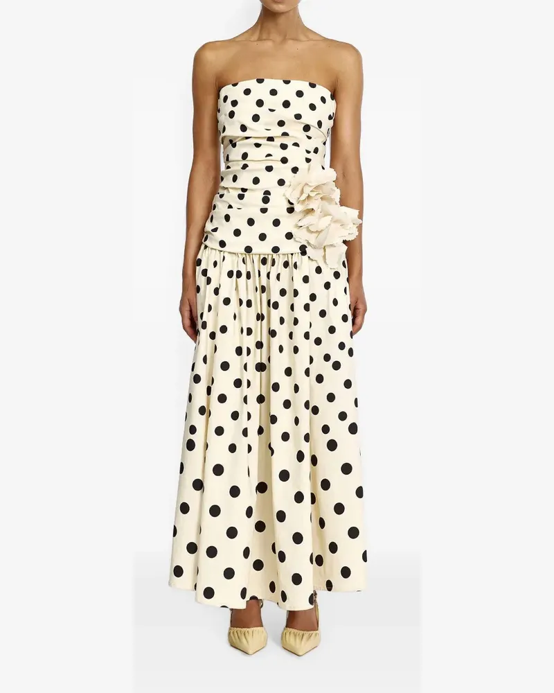 Acler Ketchin floral-appliqué maxi dress - Nude Nude