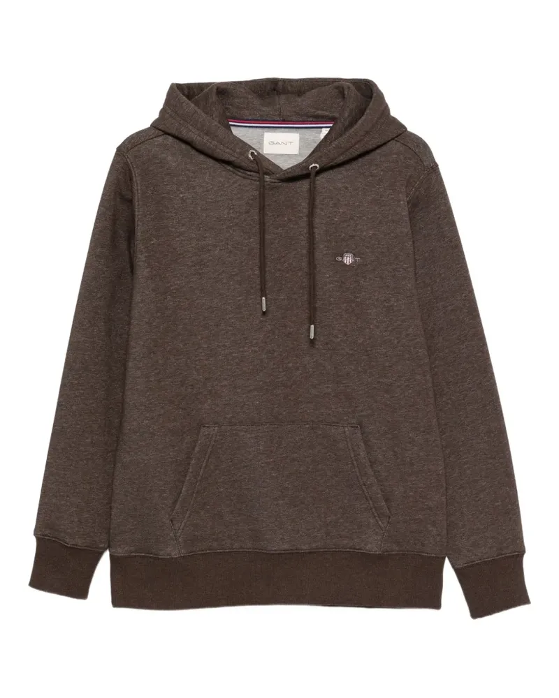 Gant Shield drawstring hoodie - Braun Braun