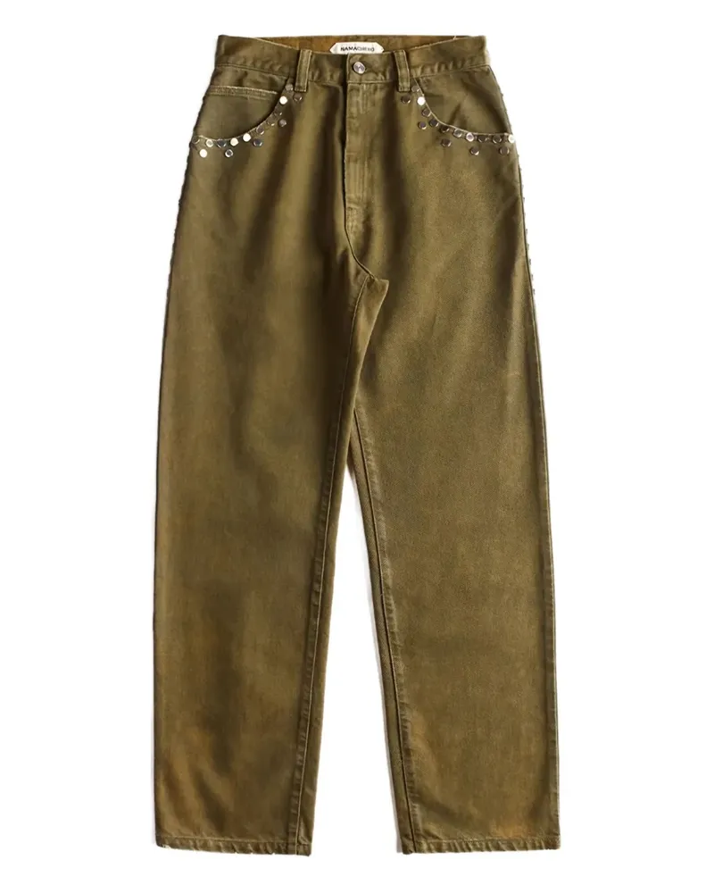 Namacheko Jeans mit Nieten - Grün Grün