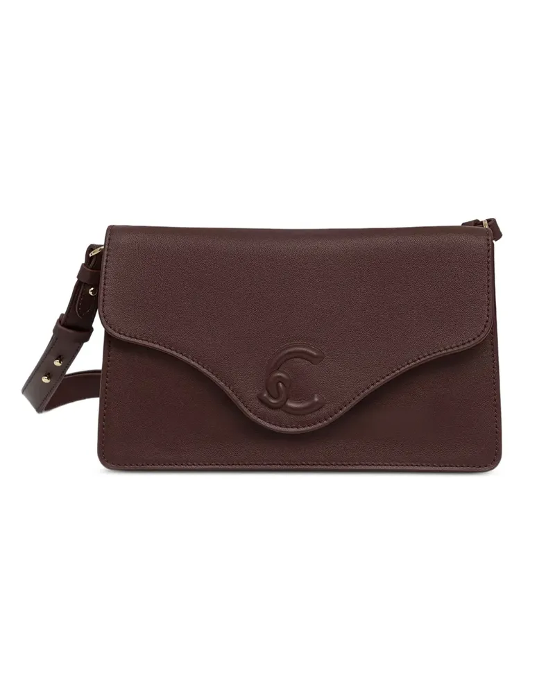 Coccinelle Schultertasche mit Logo-Schild - Rot Rot