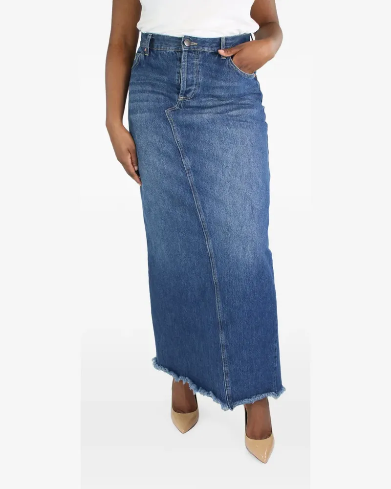 Raey Jeans-Maxirock mit unbearbeitetem Saum - Blau Blau