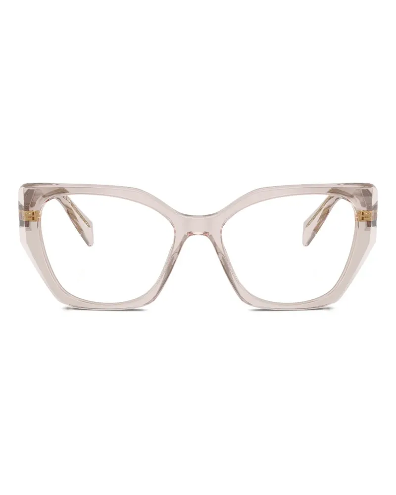 Prada geometric glasses - Nude Nude