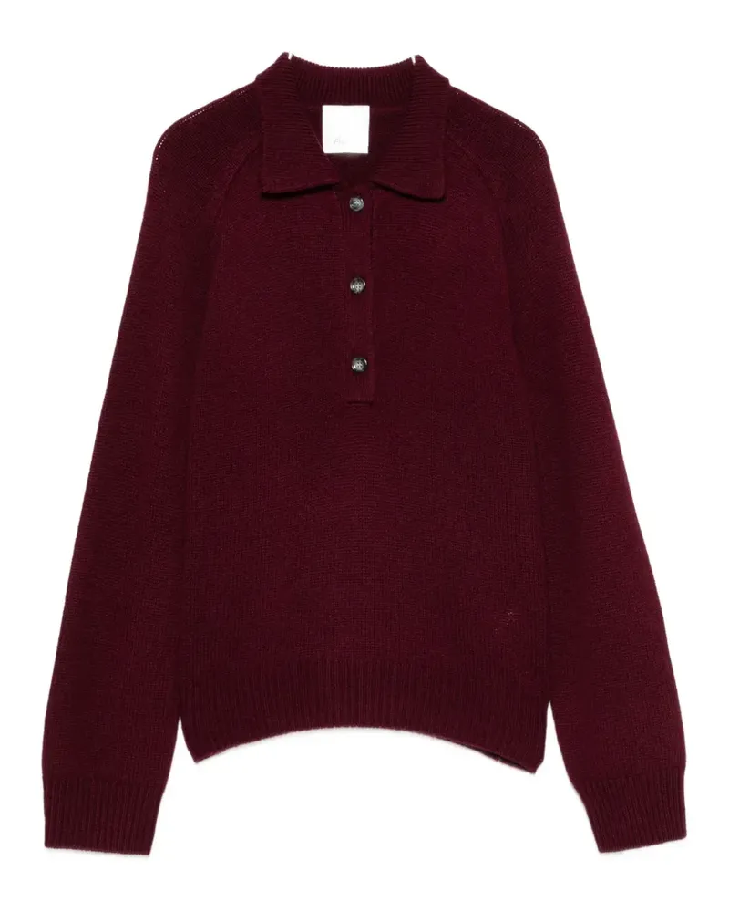 ALLUDE button-up polo-collar sweater - Rot Rot