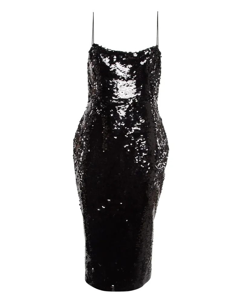 Alex Perry Pre-owned ärmelloses Paillettenkleid - Schwarz Schwarz
