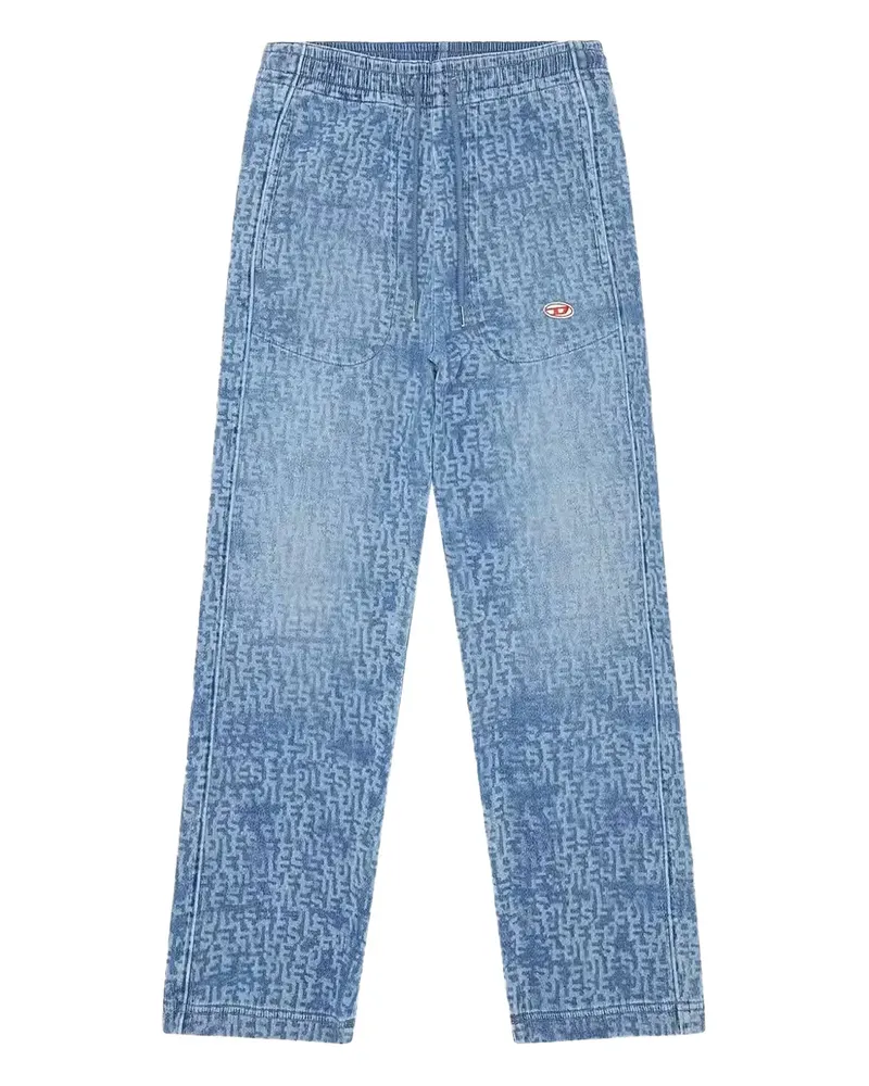 Diesel D-Martians-Ne Jogginghose mit Logo-Patch - Blau Blau