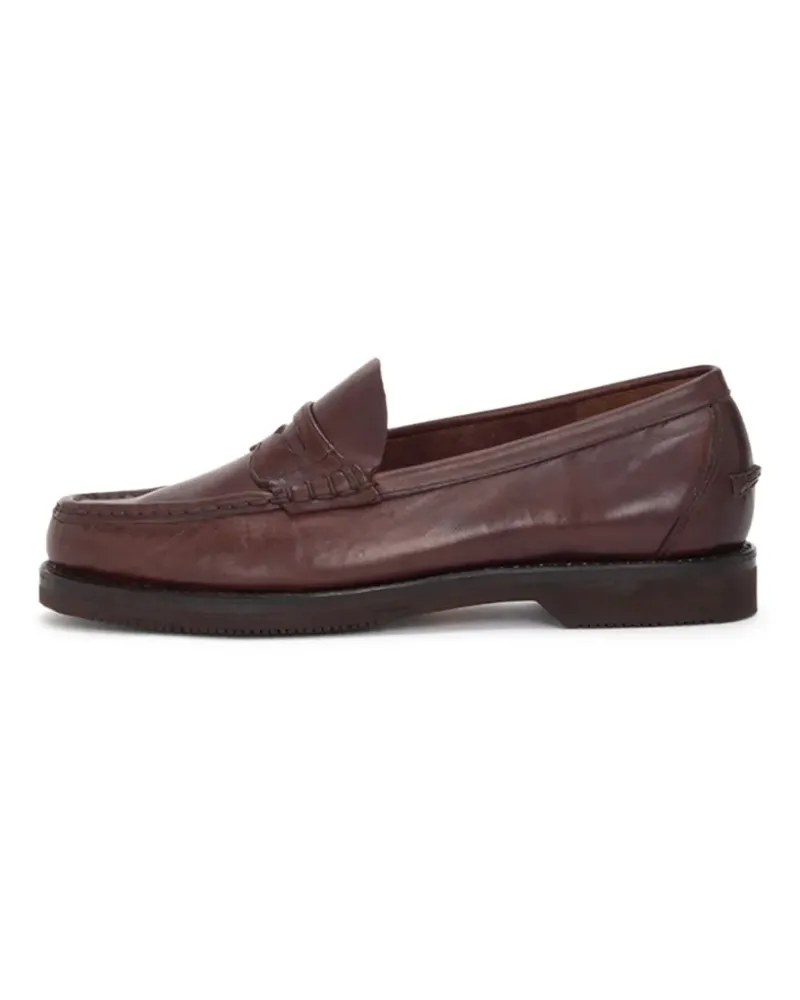 Visvim penny-slot leather loafers - Rot Rot