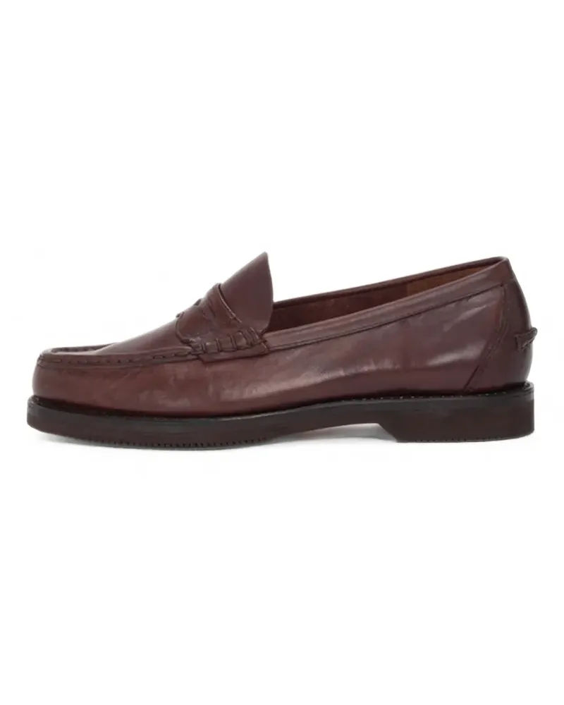 Visvim penny-slot leather loafers - Rot Rot