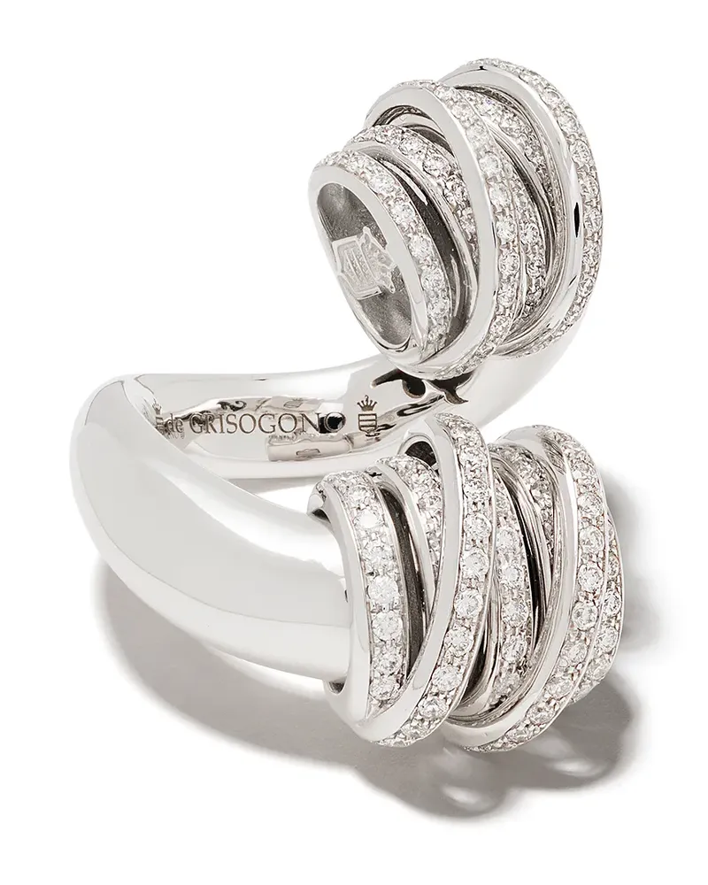 De Grisogono 18kt Weißgoldring mit Diamanten - Silber Silber