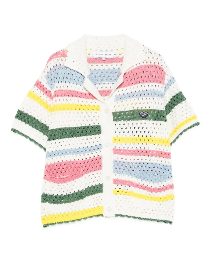 Maison Labiche Souchier striped knit shirt - Weiß Weiß