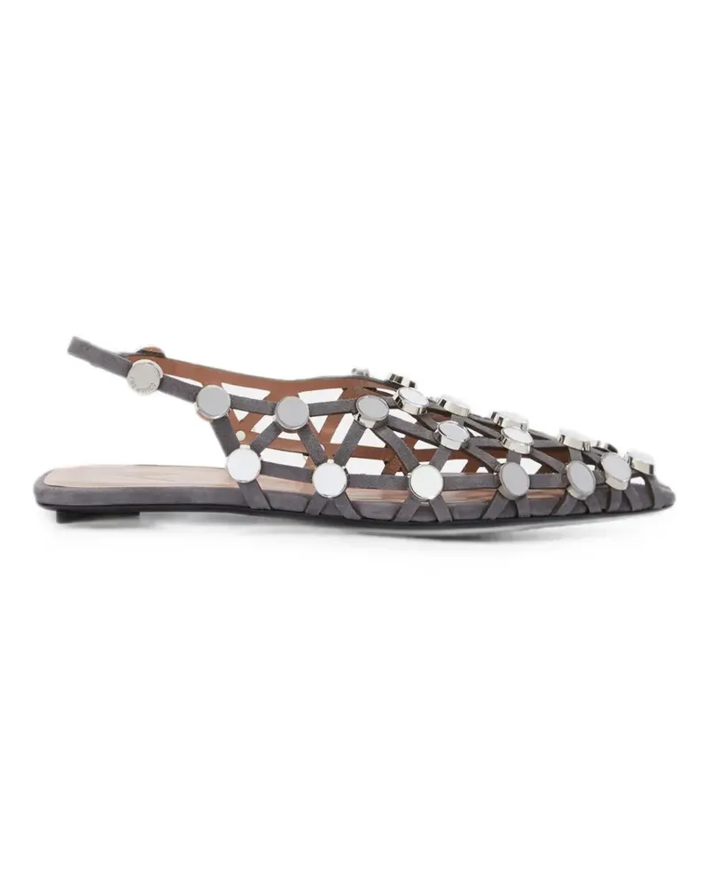 ATTICO Grid Ballerinas - Grau Grau