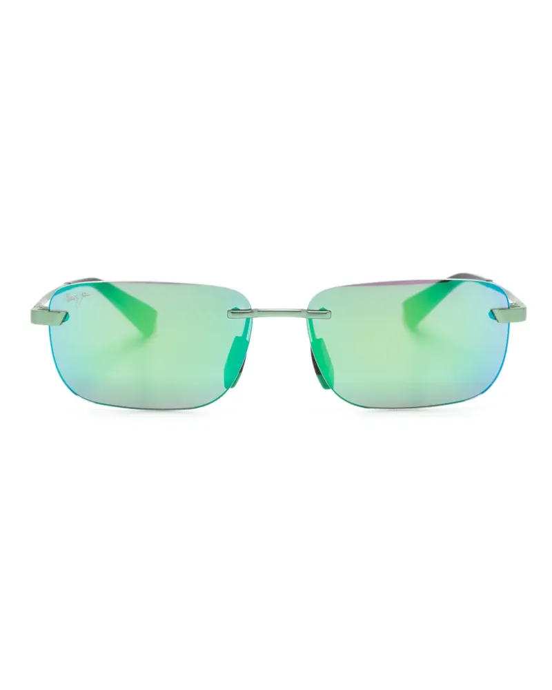 Maui Jim Lanakila Sonnenbrille mit eckigem Gestell - Grün Grün