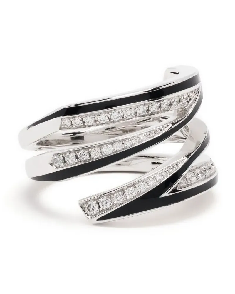 Stephen Webster 18kt Vertigo Infinity Weißgoldring - Silber Silber