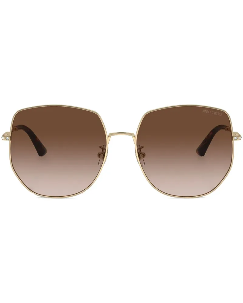 Jimmy Choo Sonnenbrille mit Kristallen - Gold Gold