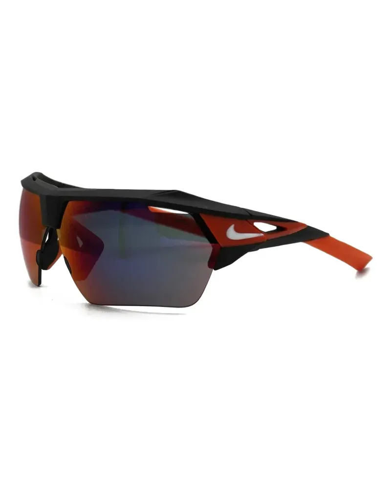 Nike Hyperforce Sonnenbrille mit geometrischem Gestell - Schwarz Schwarz