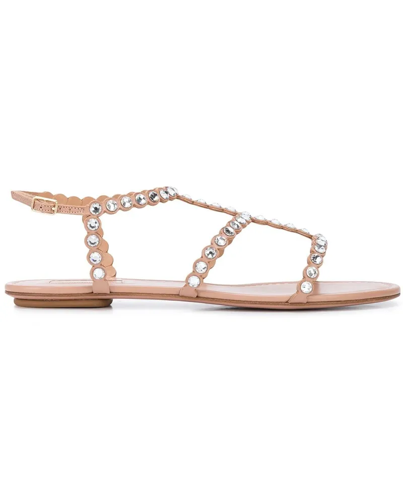 Aquazzura Tequila' Sandalen mit Kristallen - Nude Nude