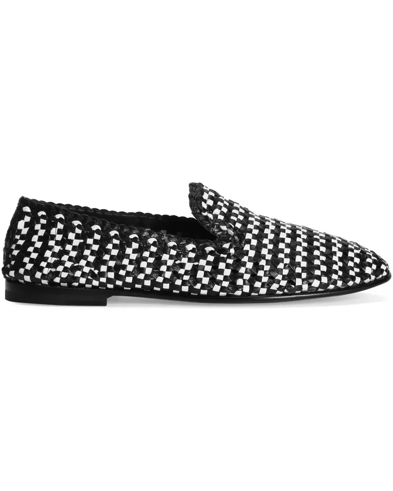 Dolce & Gabbana Loafer mit Webmuster - Schwarz Schwarz