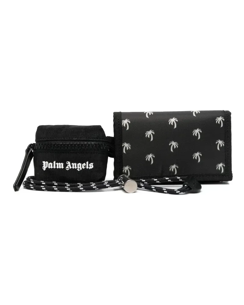 Palm Angels Portemonnaie mit Trageriemen - Schwarz Schwarz