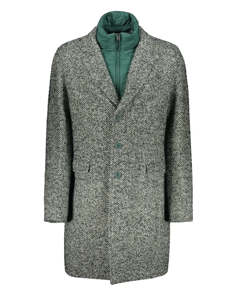 Herno herringbone-patterned coat - Grün Grün