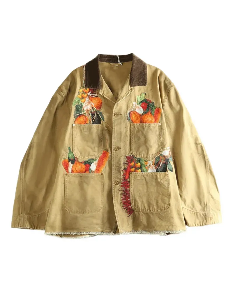 Doublet Vegetable-embroidered jacket - Nude Nude