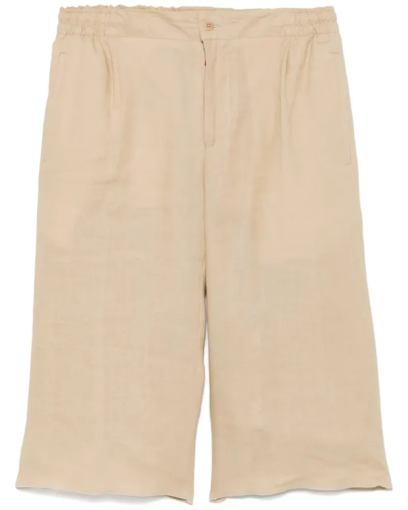 Kiton Shorts aus Leinen - Nude Nude