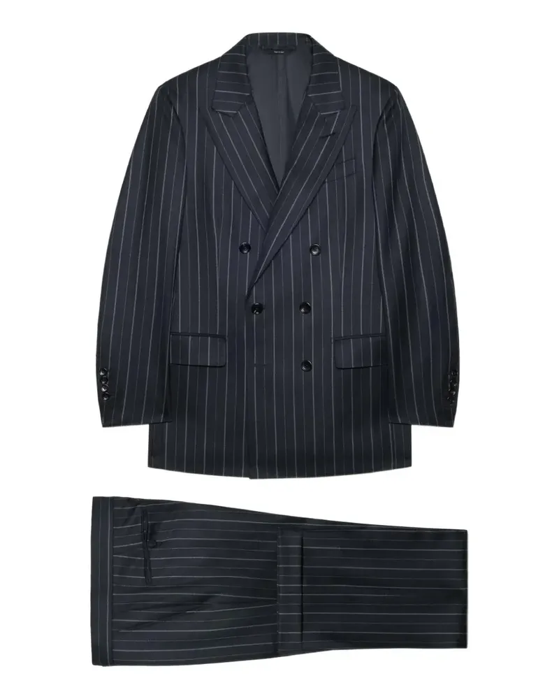 Tom Ford pinstripe-pattern double-breasted suit - Blau Blau