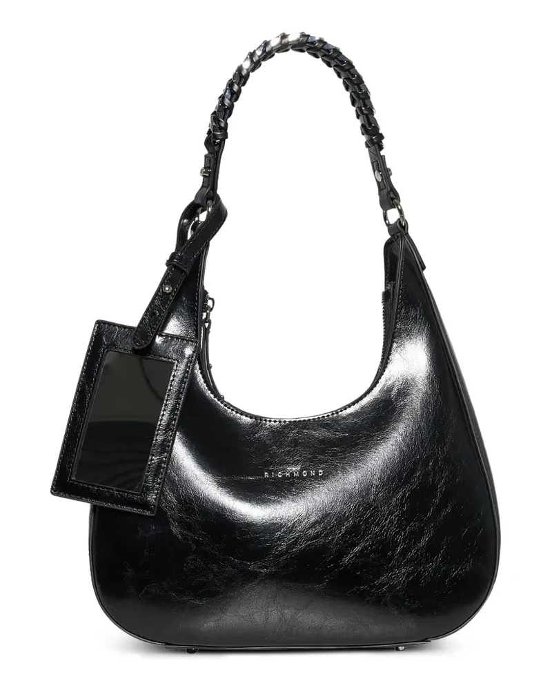 John Richmond braided-handle shoulder bag - Schwarz Schwarz