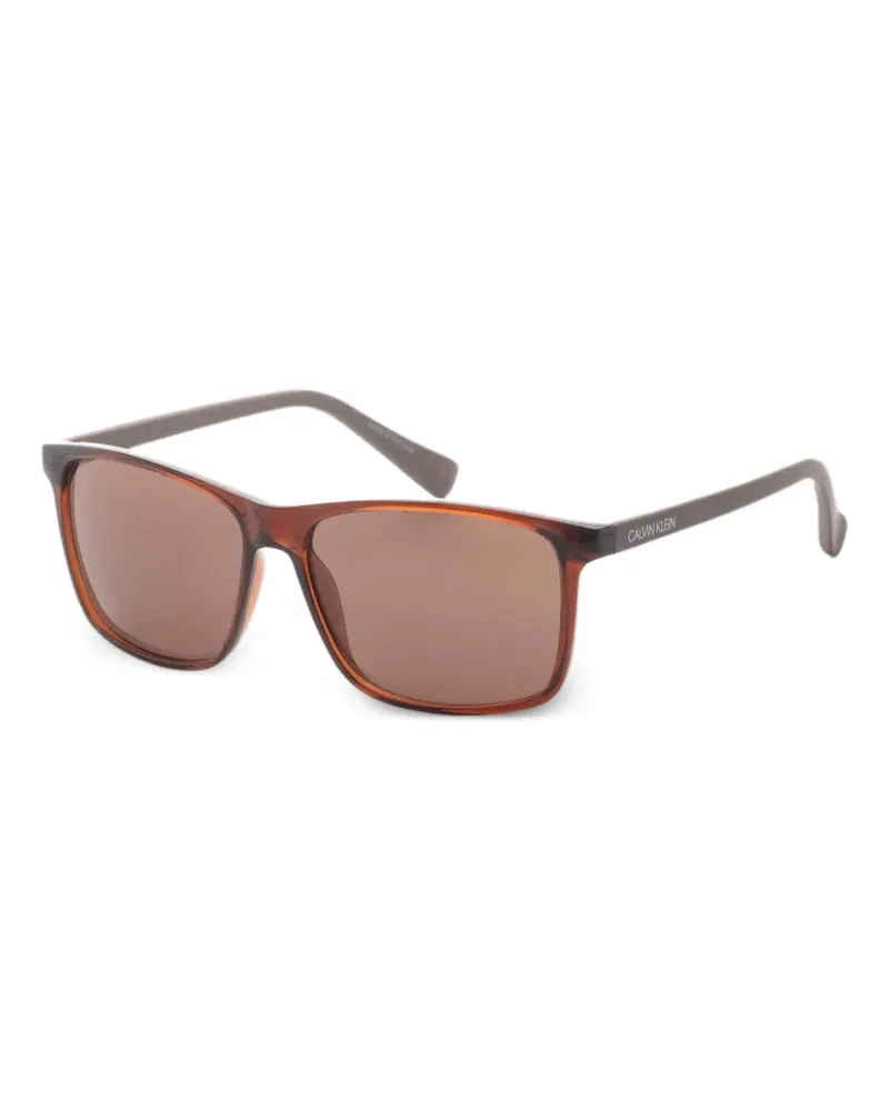 Calvin Klein Sonnenbrille mit eckigem Gestell - Braun Braun