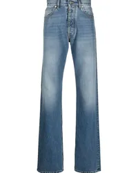 Maison Margiela Straight-Leg-Jeans mit Ziernähten Blau