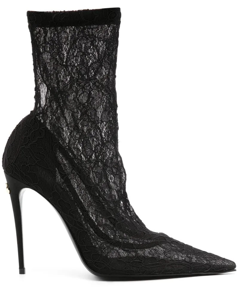 Dolce & Gabbana Schnürstiefel 110mm - Schwarz Schwarz