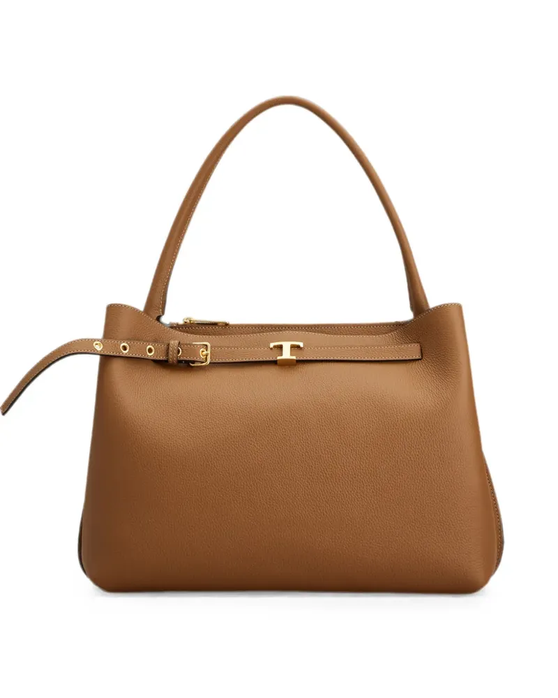 TOD'S Kleine T Signature Handtasche - Braun Braun