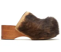 Clogs aus Holz - Braun