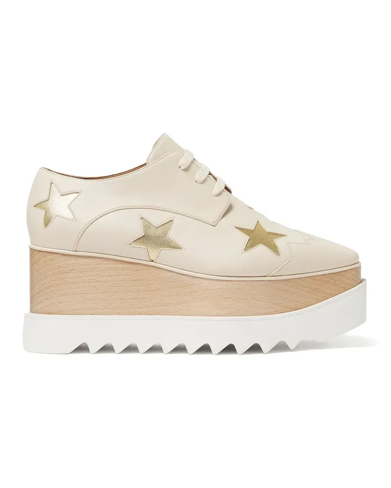 Stella McCartney metallic star Elyse platform shoes - Nude Nude