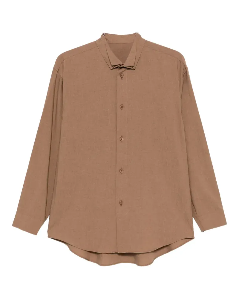 Issey Miyake Klassisches Hemd - Braun Braun