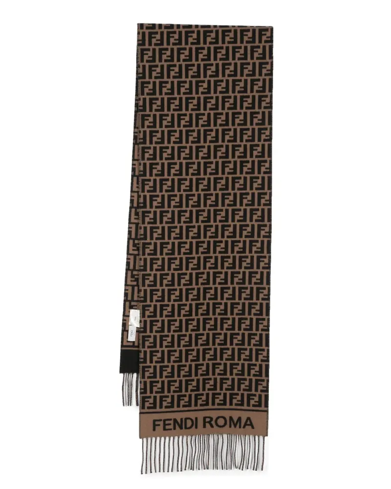 Fendi Schal mit FF - Schwarz Schwarz