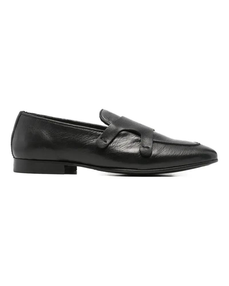 LEQARANT grained leather loafers - Schwarz Schwarz