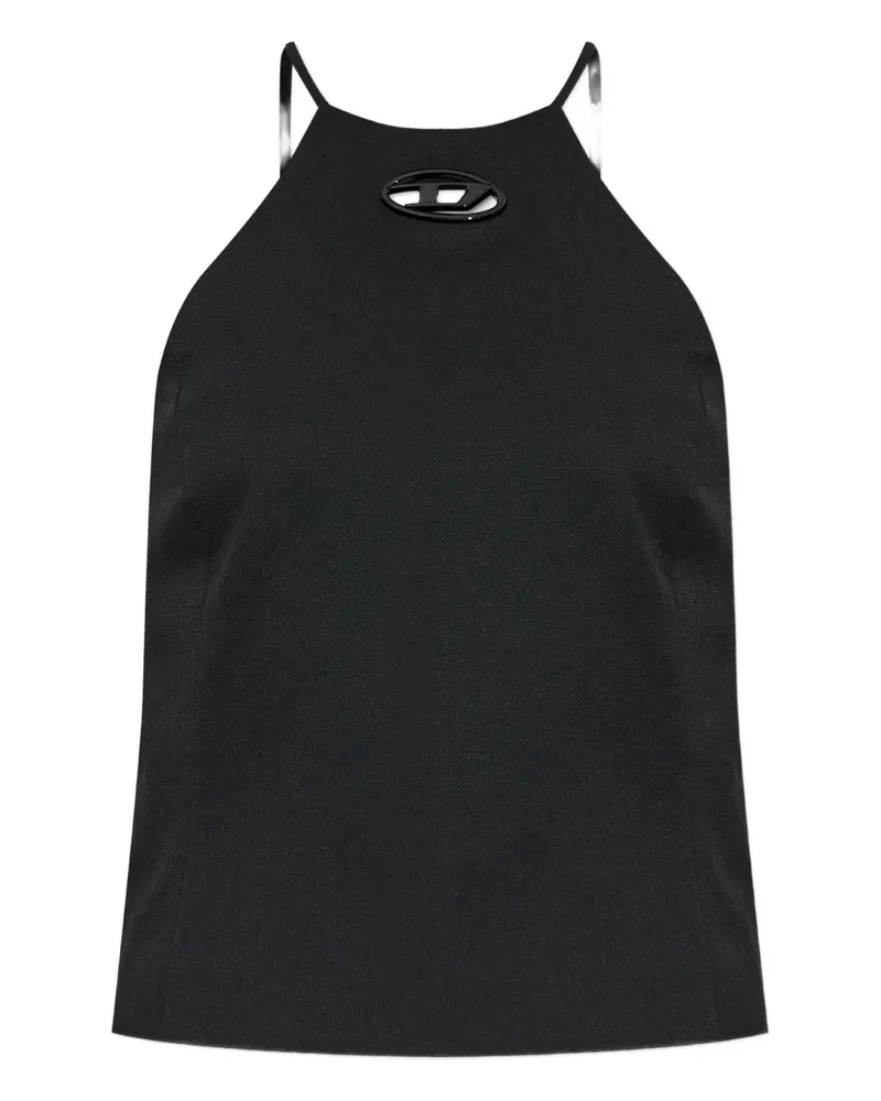 Diesel T-Elma logo halterneck top - Schwarz Schwarz