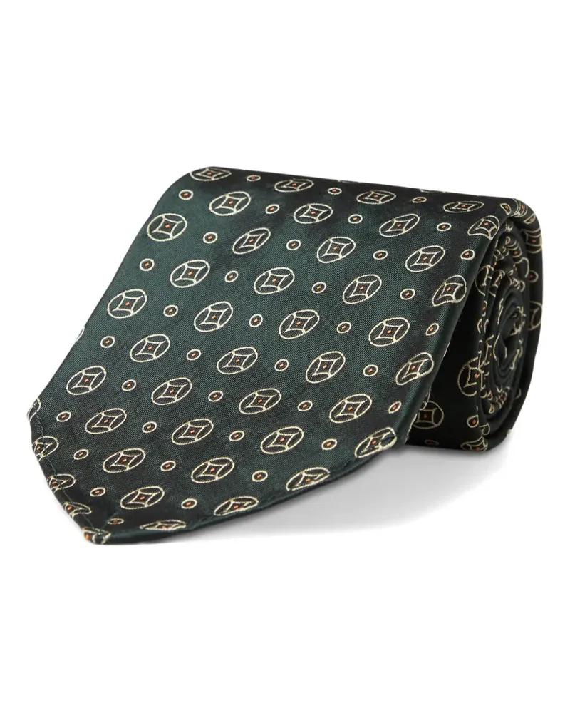 Ralph Lauren Seidenkrawatte mit geometrischem Print - Grün Grün