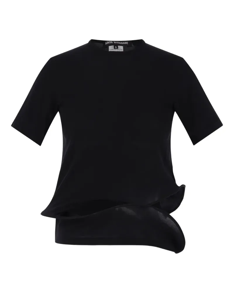 Junya Watanabe ruffled T-shirt - Schwarz Schwarz