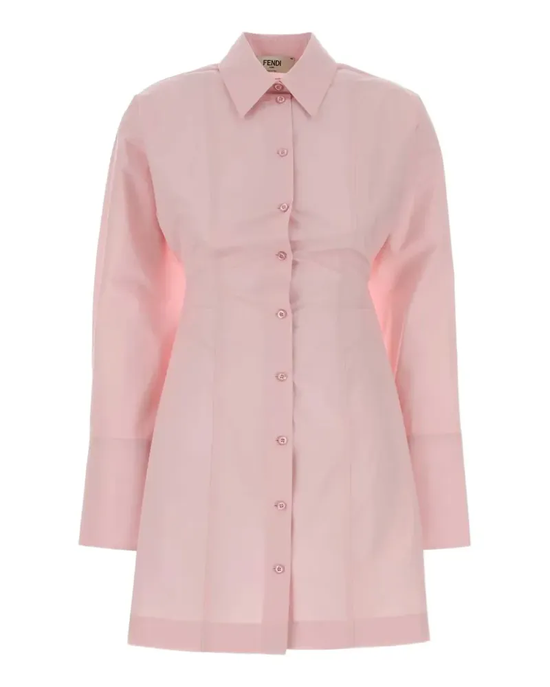 Fendi panelled poplin shirt dress - Rosa Rosa