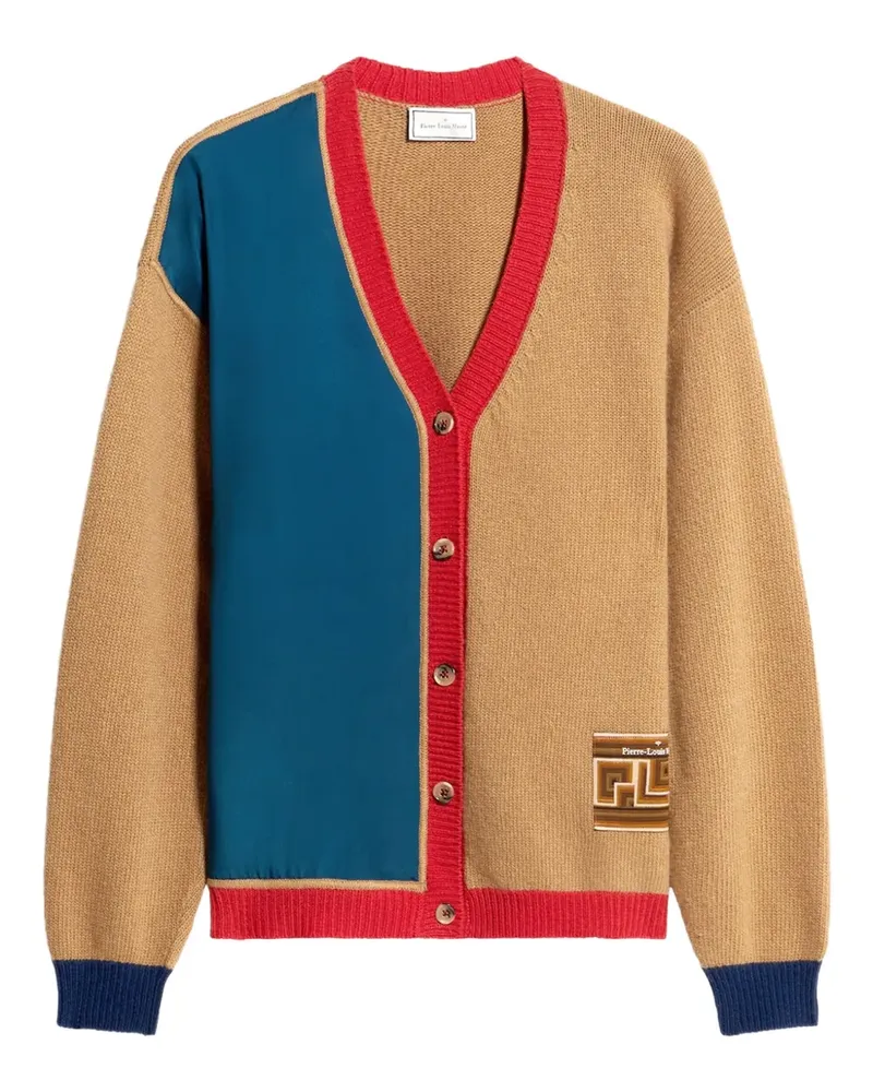 Pierre-Louis Mascia Cardigan in Colour-Block-Optik - Nude Nude