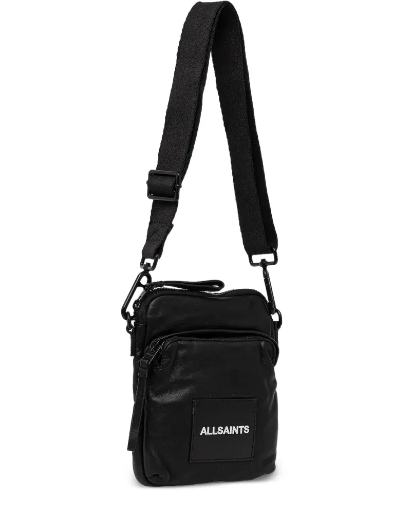 AllSaints Falcon Kuriertasche mit Logo-Schild - Schwarz Schwarz