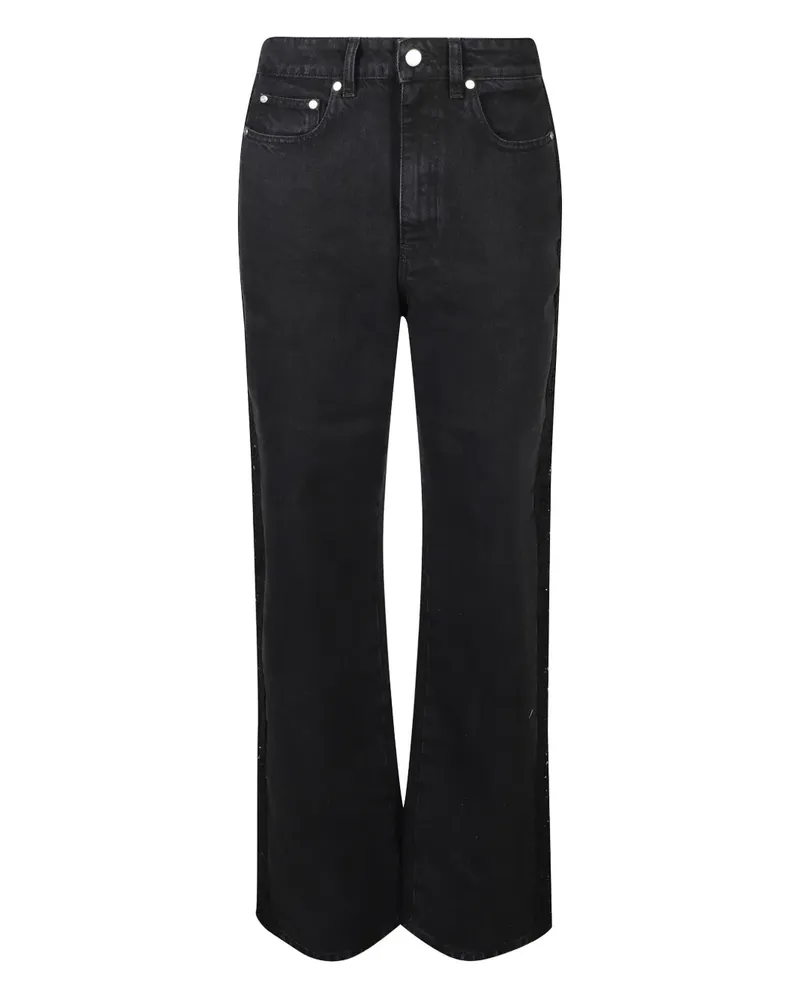 Stella McCartney Jeans mit Spitzeneinsatz - Schwarz Schwarz