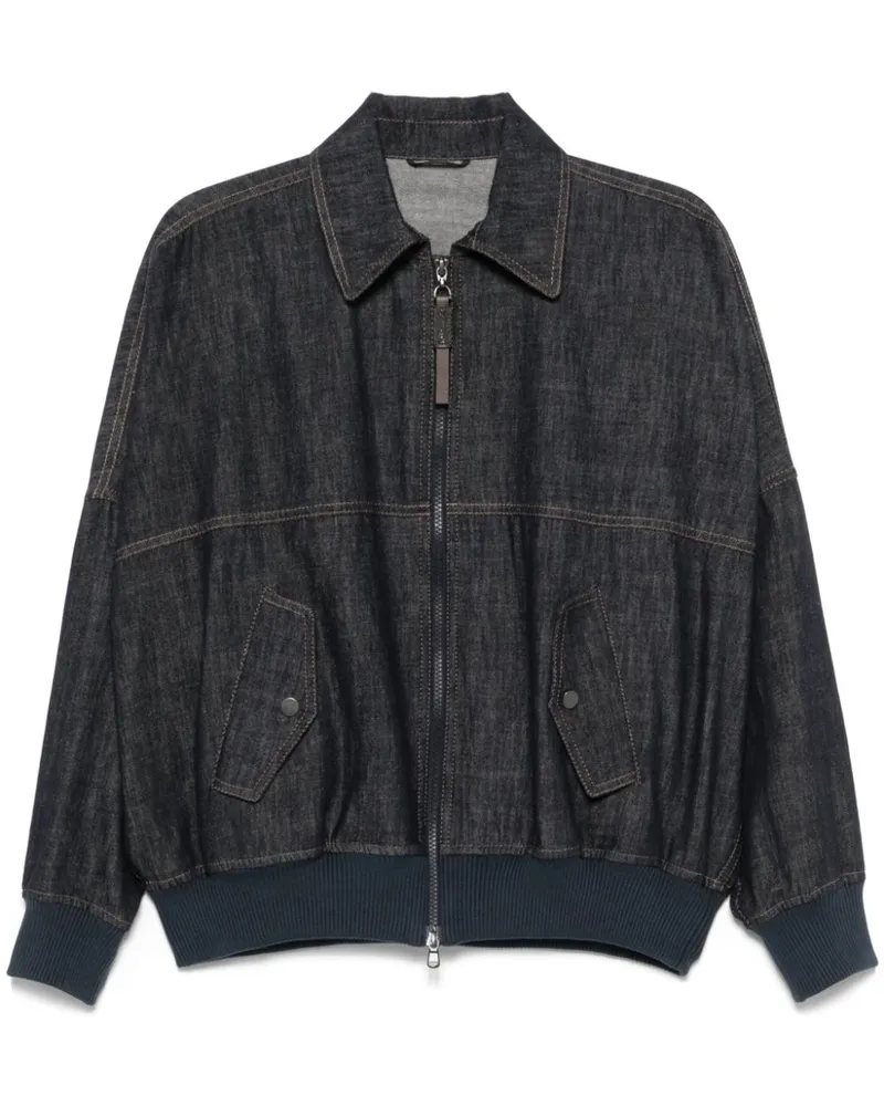 Brunello Cucinelli Bomberjacke im Jeans-Look - Blau Blau