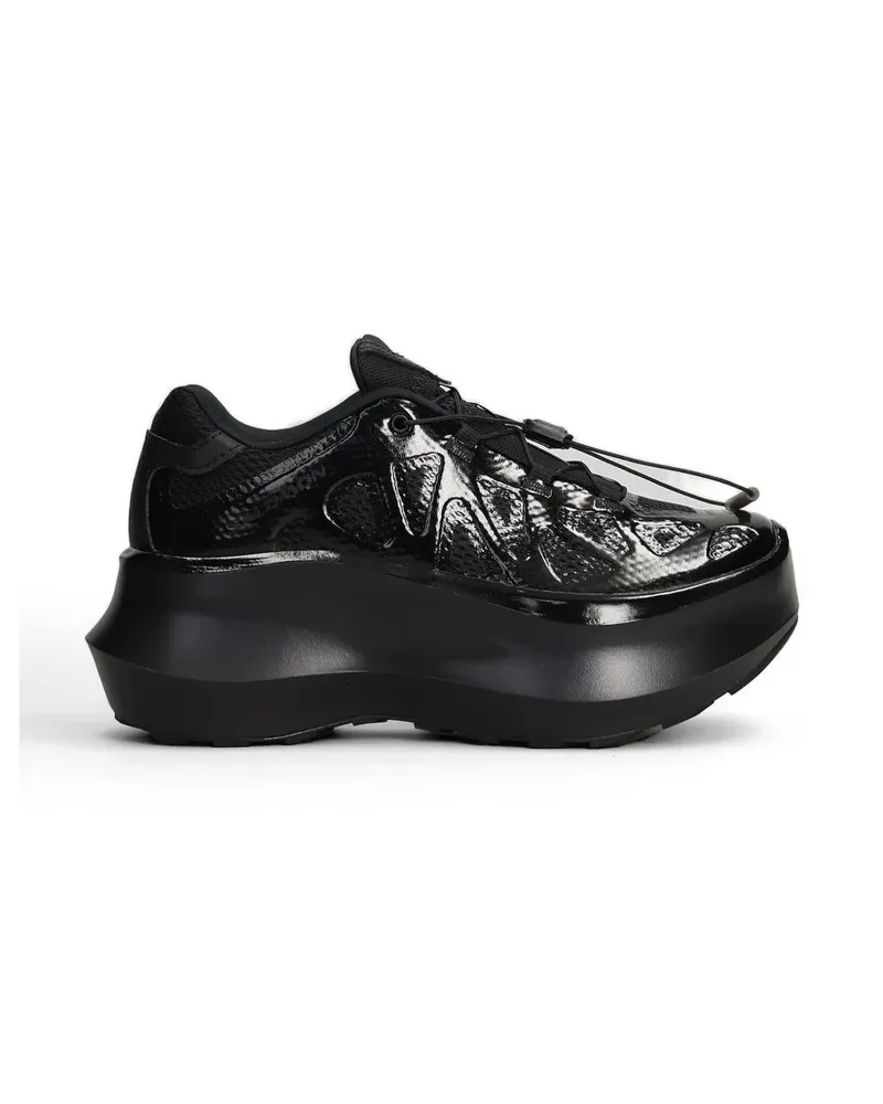 Comme des Garçons patent-finish chunky-sole sneakers - Schwarz Schwarz