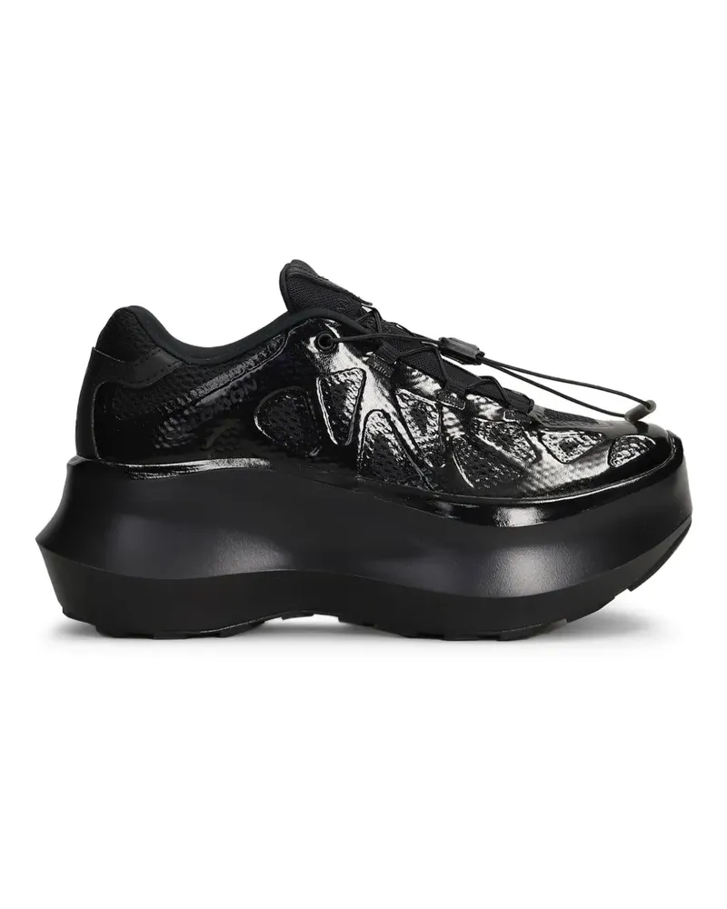 Comme des Garçons patent-finish chunky-sole sneakers - Schwarz Schwarz